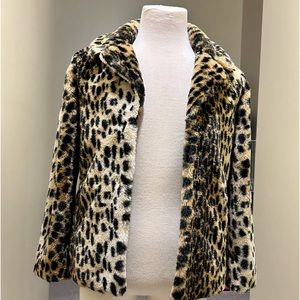 Abercrombie Girls Leopard Fur Coat